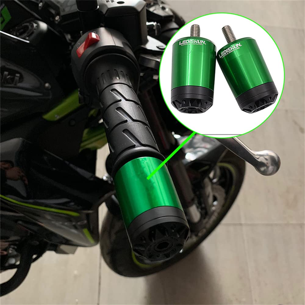 

LEDISHUN Handlebar End Compatible with Kawasaki Ninja 250 300 400 зелёный