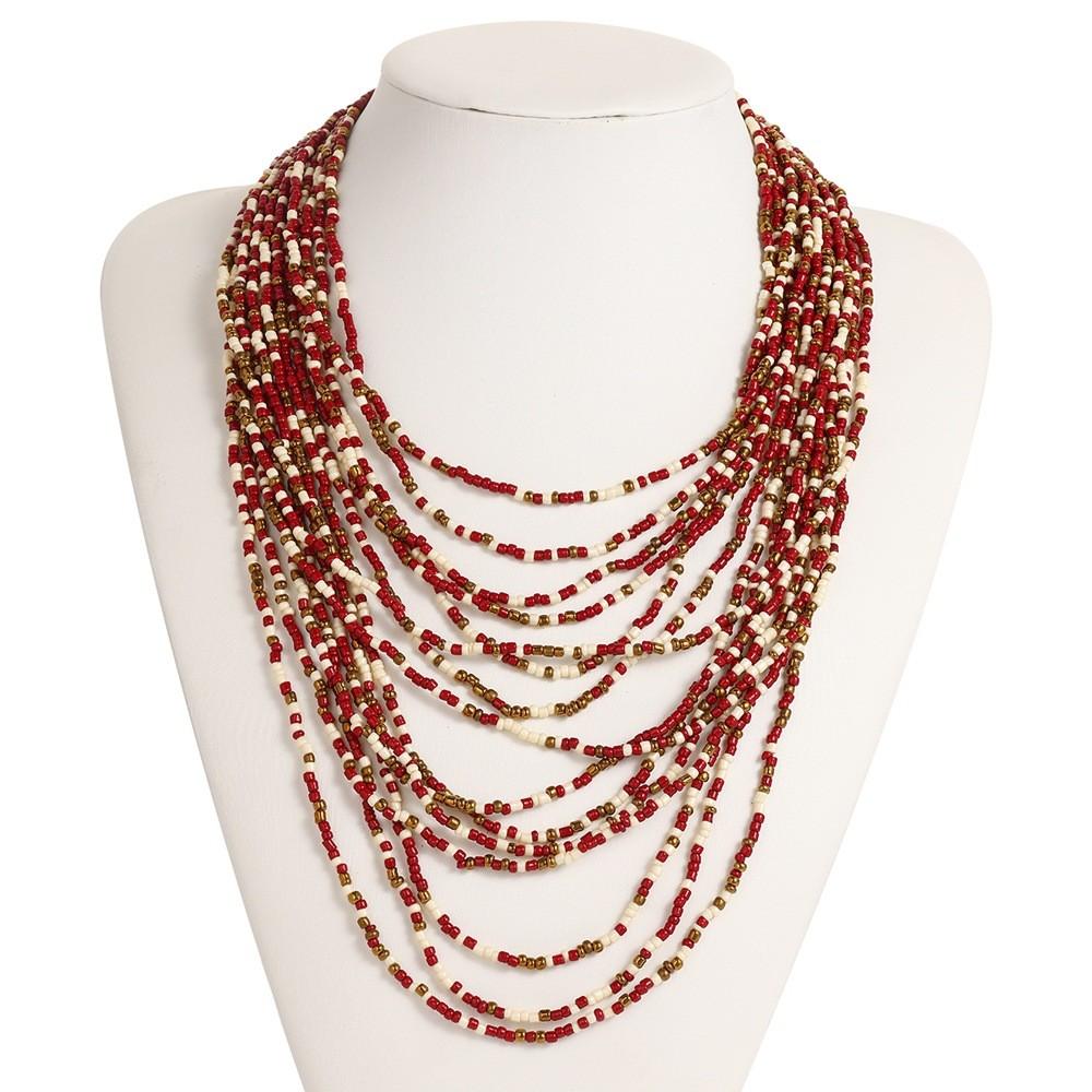 Multilayer Necklace With Acrylic Beads For Women Winter