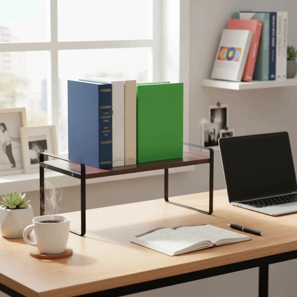 Minimalist Display Rack Strong Load-bearing Stationery Shelf Makeup Organizer Book Rack Study