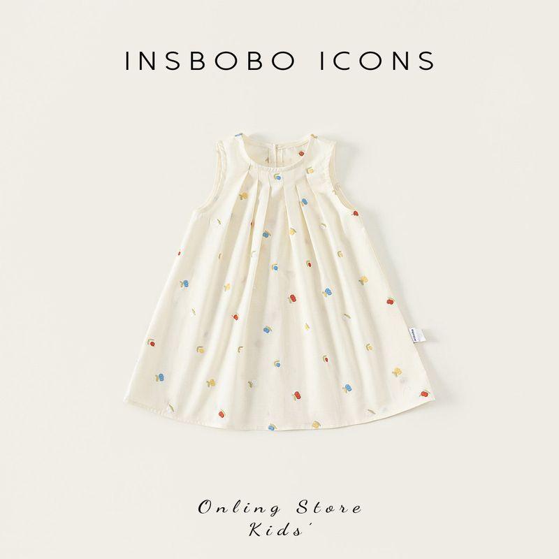 Платье для девочки Insbobo, Нарядное платье для годовалой девочки, Летнее детское платье-принцесса, Наряд на раннее лето для малышки, Хорошо смотрится Beige 100