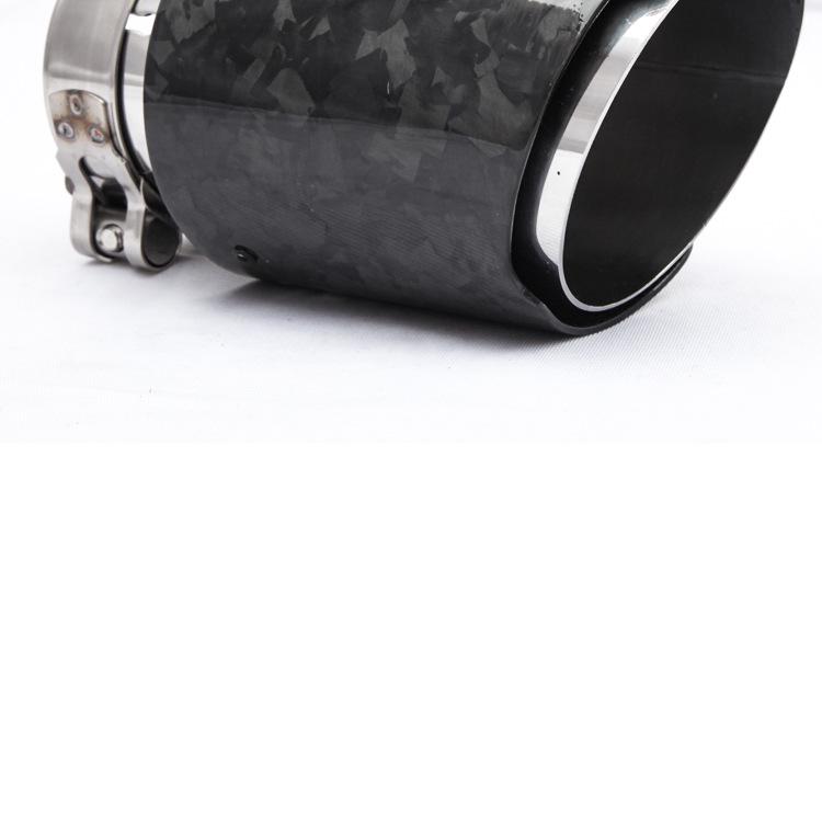 New Carbon Fiber Straight Edge Satin Finish Tailpipe for Car Modification
