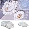 Retro Relief Pattern Srorage Tray Silicone Mold DIY Home Decor Jewelry Display Plate Making Plaster Resin Coaster Craft Molds