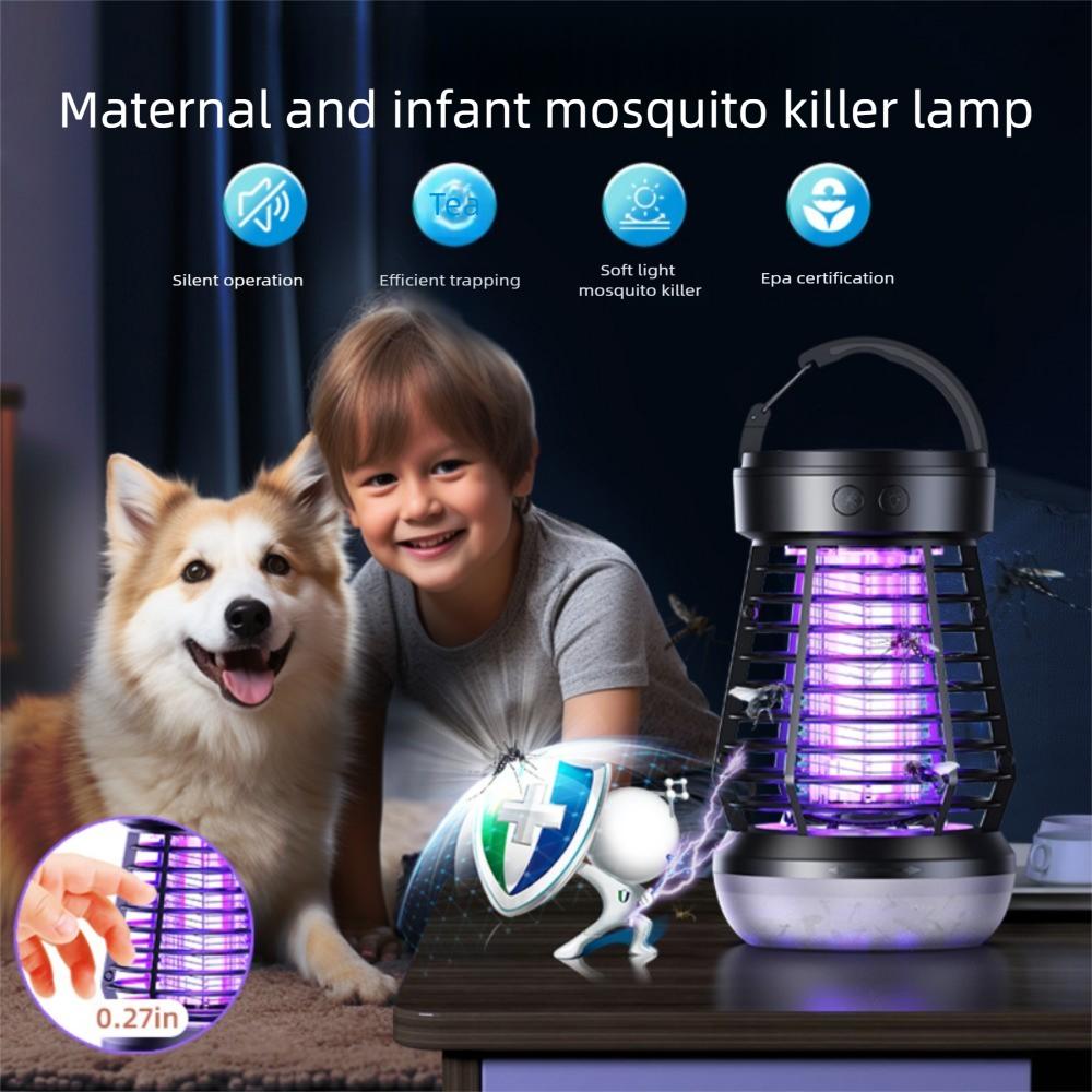 Inverter USB Mosquito Lamp Outdoor Mosquito Repellent With Mosquito Organizer 4-speed Dimming Camping Lamp SOS Emergency Light