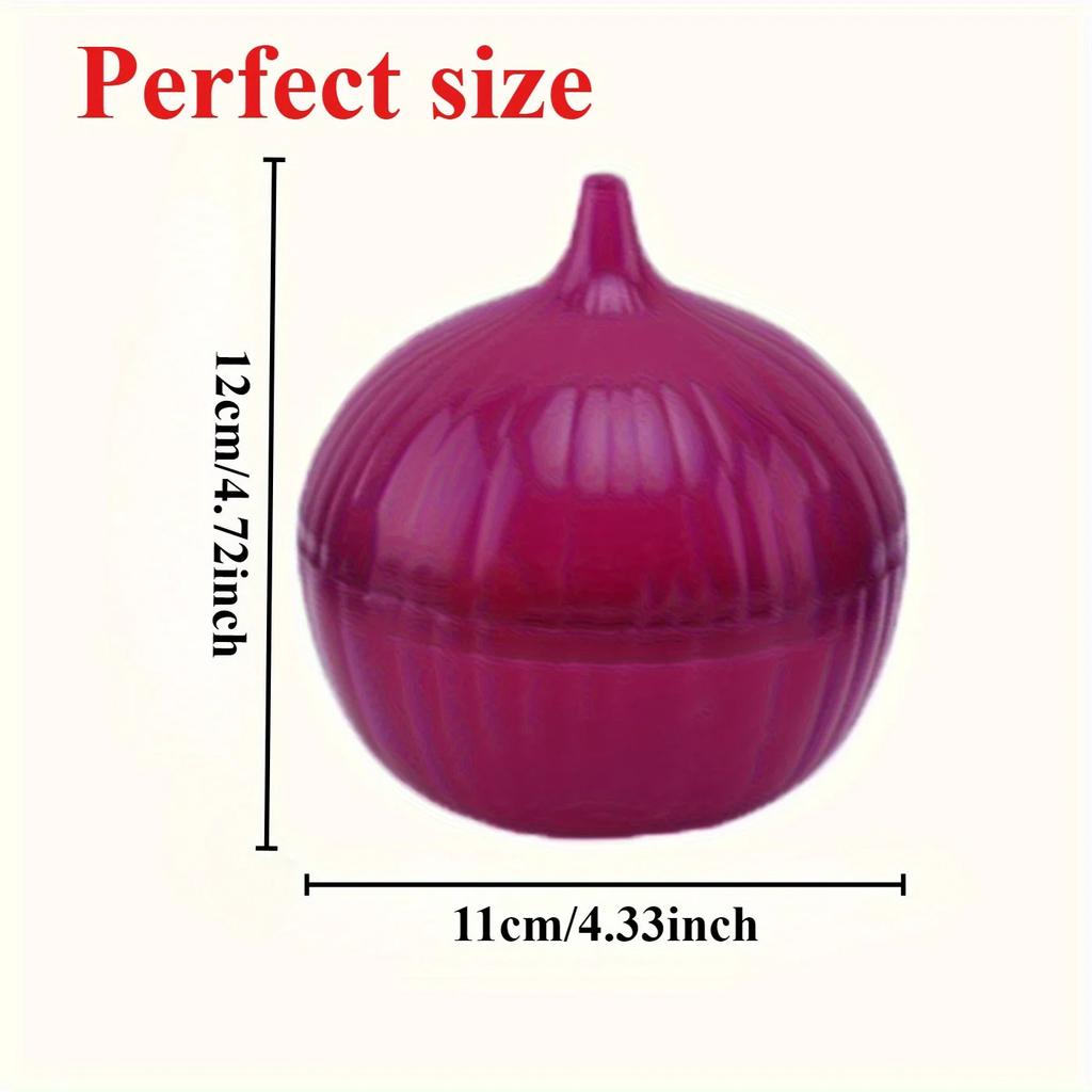 1pc Food Savers, Lemon & Onion Shaped, Multipurpose, Freezer Safe, Flip Top, Hand Wash, Durable plastic storage containers