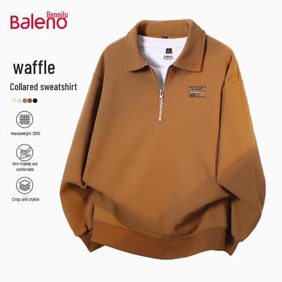 Baleno Herren Waffelstrick Pullover mit Kragen