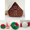 Adorable Cartoon Plush Christmas Snow House Wreath Snowflake Cushion Toy Gift