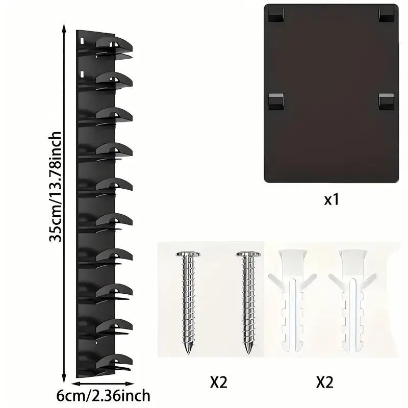 

Heavy-Duty Baseball Cap Organizer Rack - Space-Saving Vertical Storage with 20 Hats, Sturdy Plastic Construction чорний