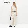 MO&Co. Acetate Cotton Blend High-Neck Knit Vest