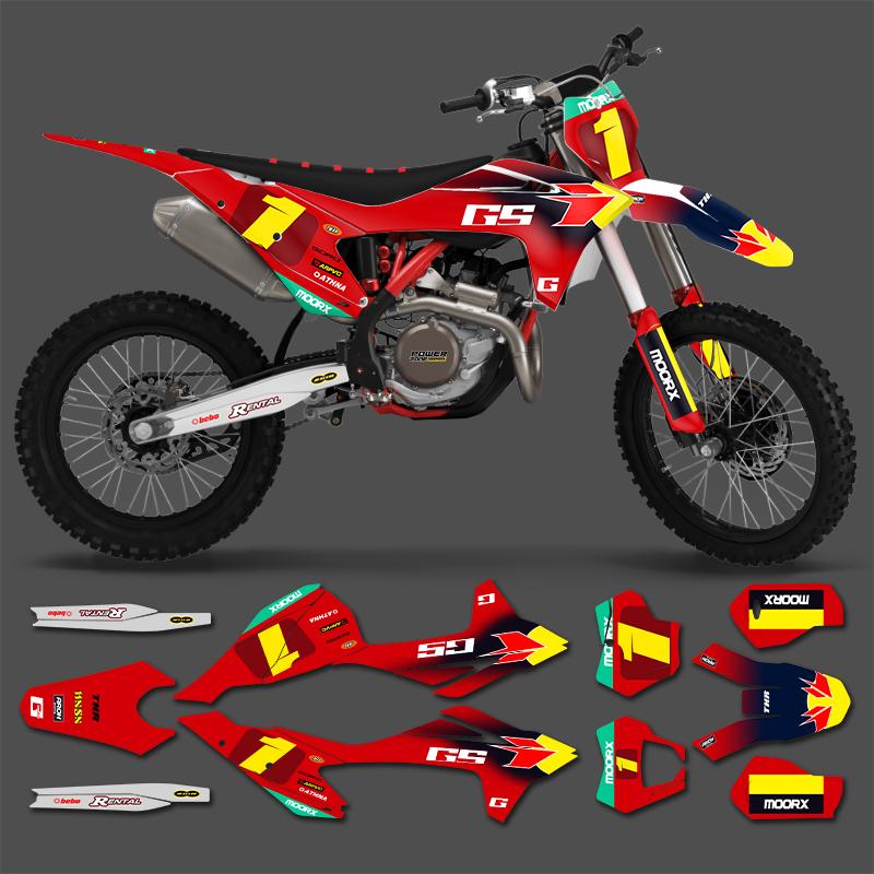 PowerZone  For GASGAS EC MC Custom Team Graphics Backgrounds Decals Stickers Kit For GASGAS EC MC 2021 2022 2023 41