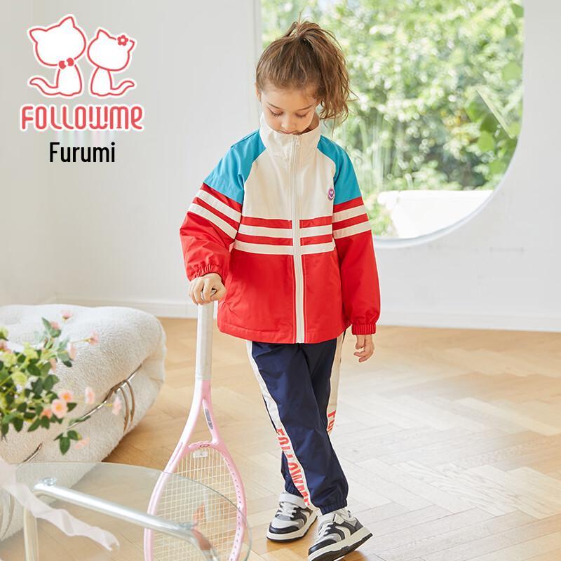 Fuloumi Girls  Color-block Sport Casual Two-piece Set 150/68