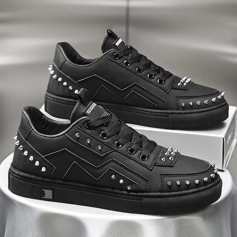 Men's Shoes Casual Sports Shoes Skateboarding Fashionable and Versatile Rivet Design Trend