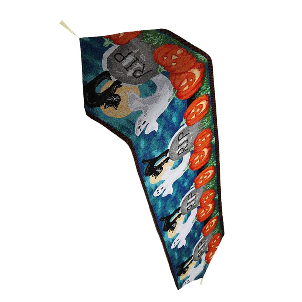 Table Runner Cotton and Linen for Halloween Decorations Home Dining Table 33x180cm
