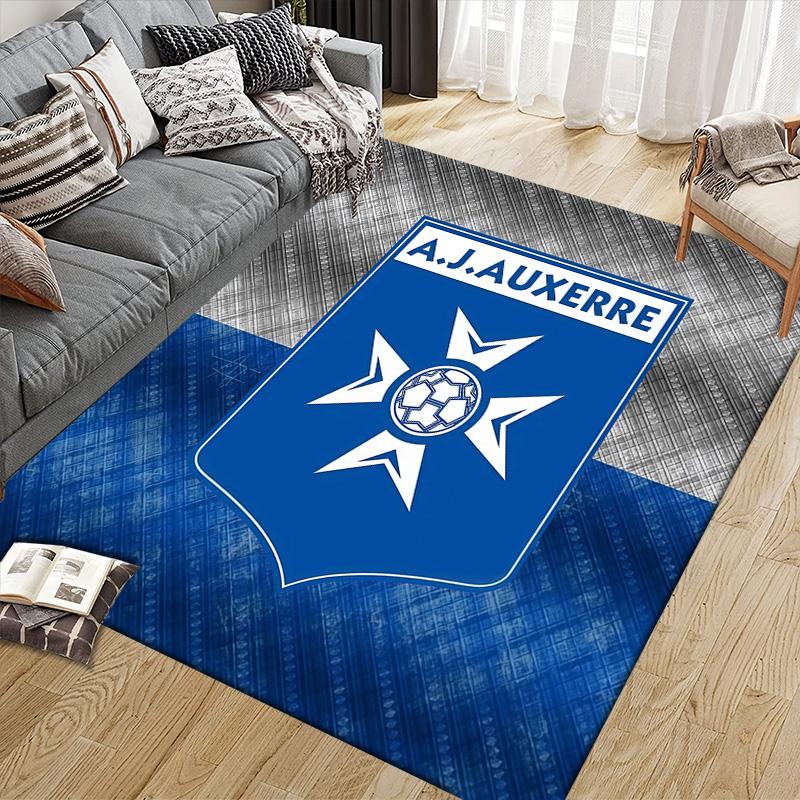 AJ Auxerre Flannel Pattern Square Carpet,Area Rug,Carpet Rug for Living Room Bedroom Sofa Playroom Decor,Non-slip Floor Mat