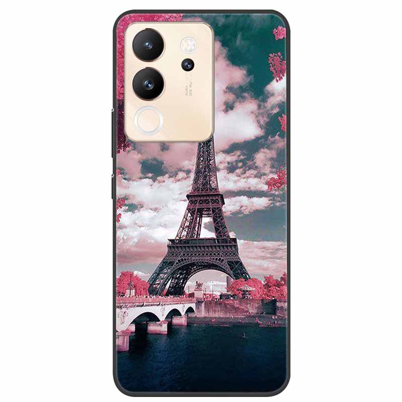 For Vivo V30 Lite Case 6.67'' Silicone Painted Soft TPU Protective Cover for Vivo V 30 Lite 5G Phone Cases V30Lite V2314 Cartoon
