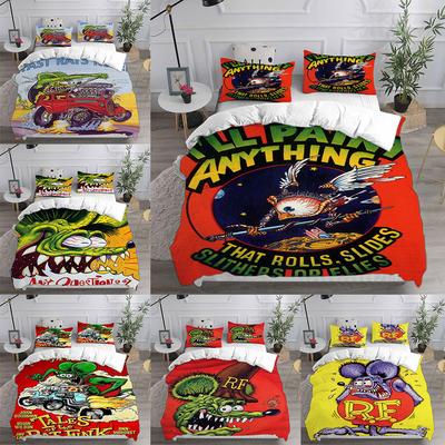 Tales Of The Rat Fink Bedding Sets Bed Cover Comforter Duvet Cover Pillow Case 2-3 Pieces Sets Single Double Large Size