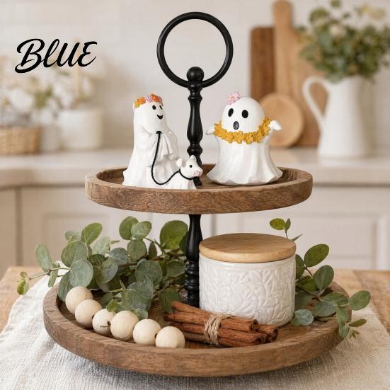Windowsill Halloween Decoration Ghost Figurine Spooky Resin Statue Classic Office Ornaments for Indoor Outdoor Tabletop Decor Durable Retro