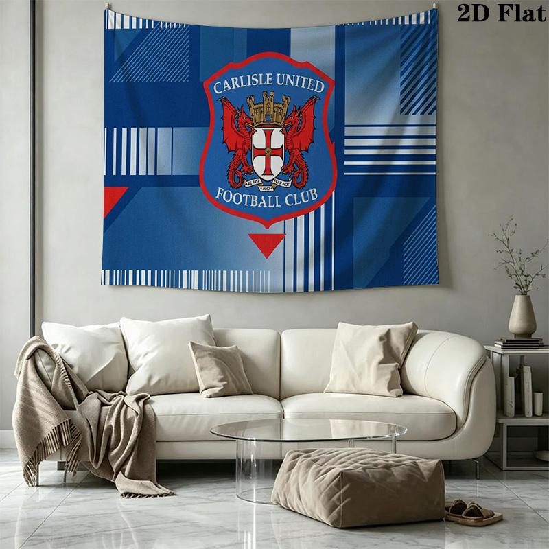 Carlisle United Wall Tapestry Aesthetic Wall Hanging Printed Fabric Blanket Decorative Tapestries for Bedroom Living Room Home Decor