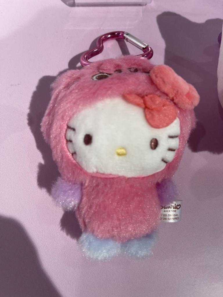 [USED] Korea exclusive SHINee KEY x Hello Kitty plush keychain with trading card
