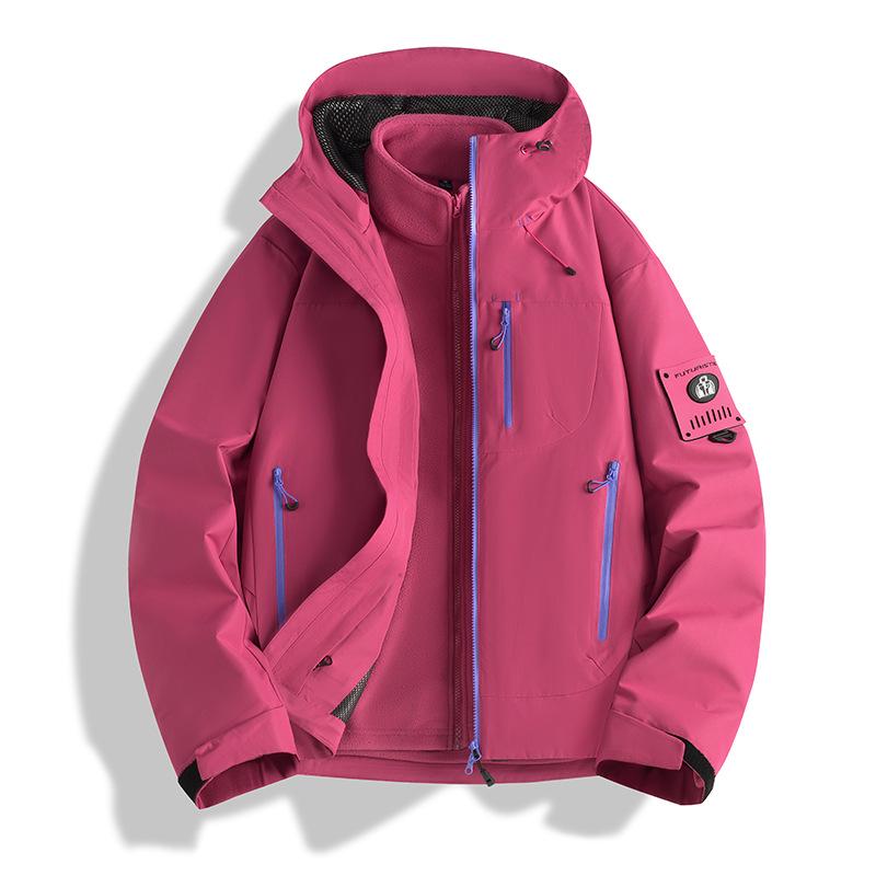 2025 Women's 3-in-1 Windproof Waterproof Jacket for Spring, Autumn, and Winter Outdoor Activities