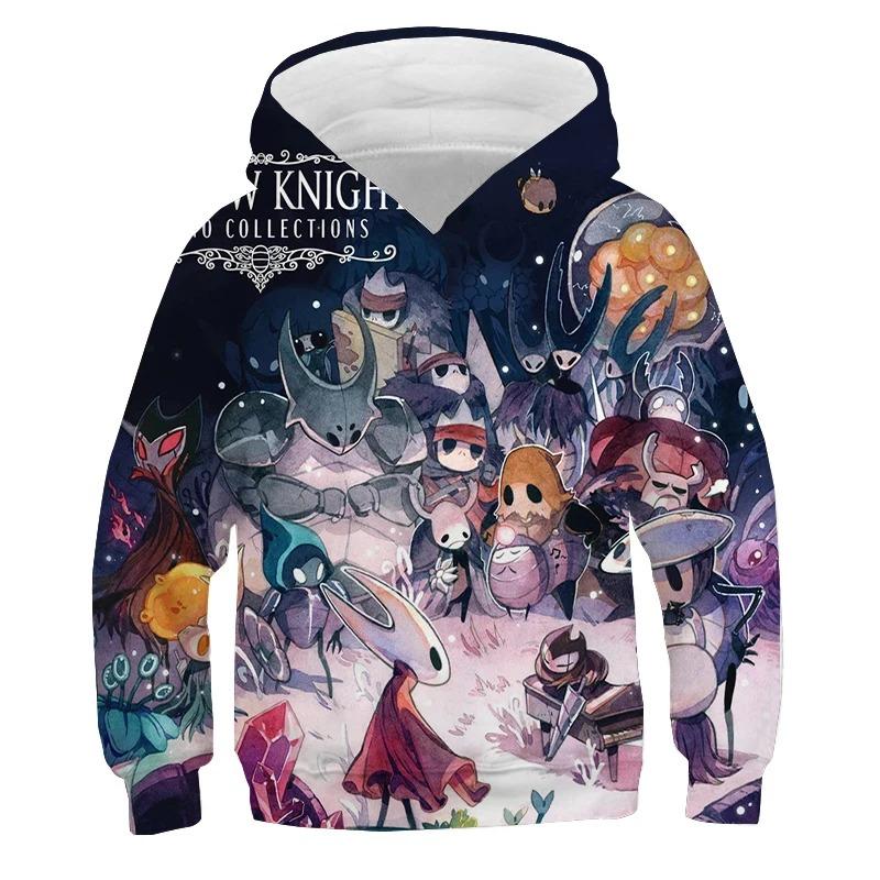 Hollow Knight Print Hoodies Men's Sweatshirts Autumn Pullover Boys Tracksuit Y2k Tops Anime Hoodie Kids Clothes