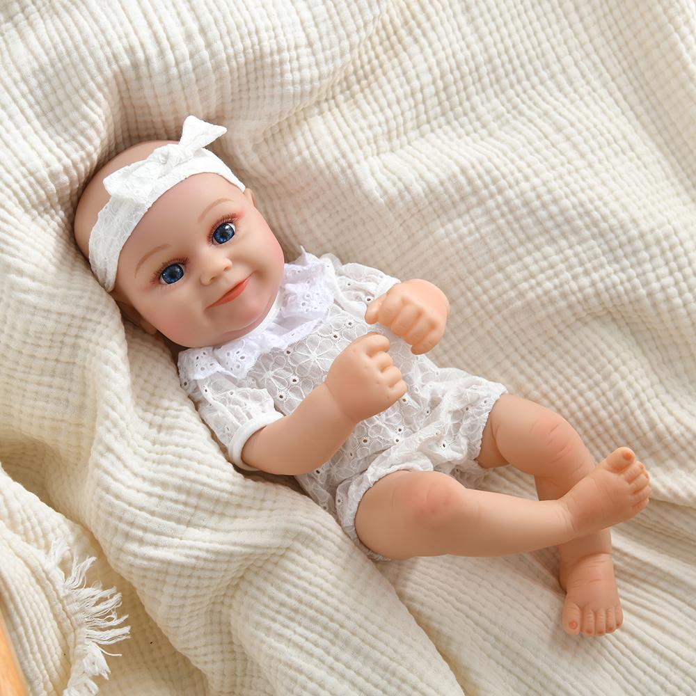 40cm Reborn Dolls Realistic Full Vinyl Doll 17.74in Lifelike Newborn Doll Cute Dolls Toy Princess Toys  For Adults Birthday Gift