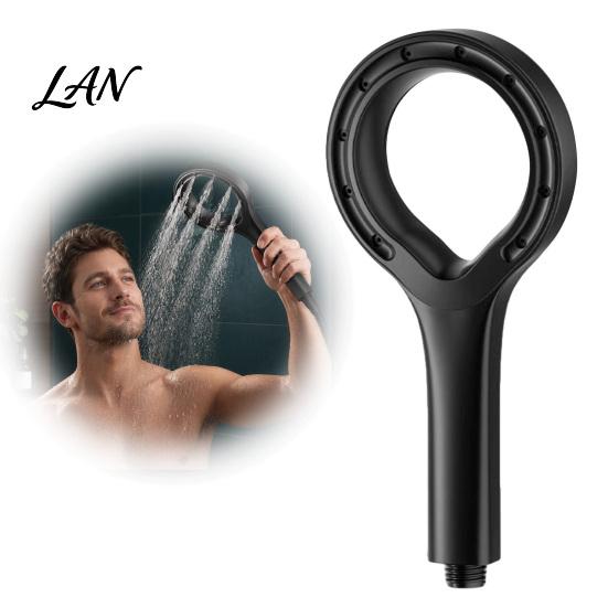 Soft Water Shower Spray Head, Large Ring Shaped, High Pressure Handheld Spray, Easy To Hold Head Flow Accessory, for Home Bathroom Panel