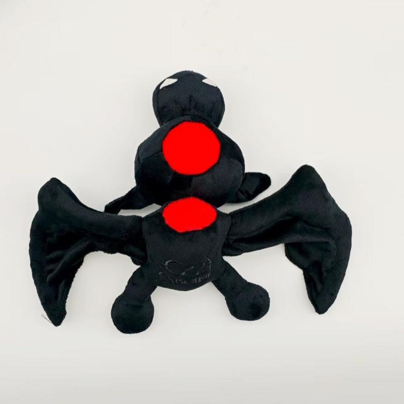 TreasuringU New 25cm Ozzy Osbourne Bat Plushie Halloween Black Bat Plush Toys Cartoon Horror Bat Stuffed Dolls Birthday Gifts