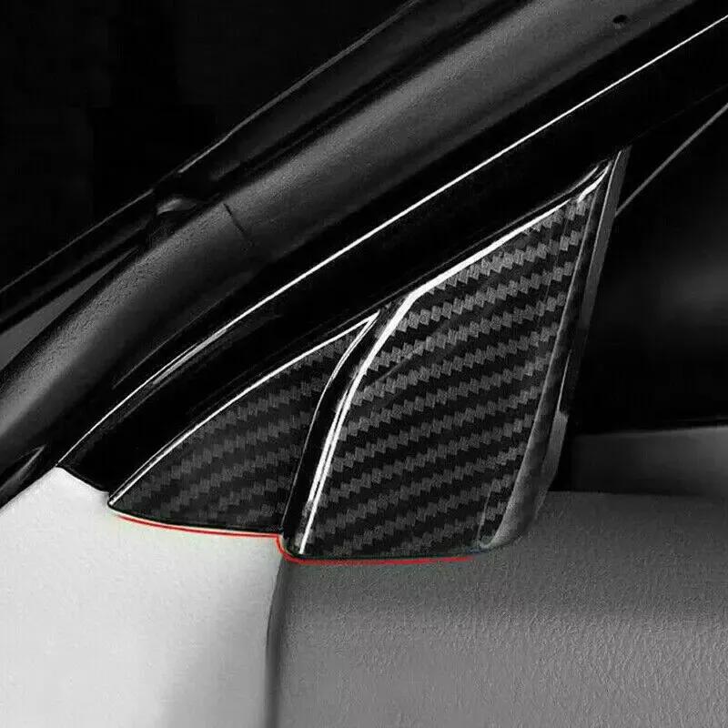 For Toyota Camry 2018      Carbon Fiber Look Car Front Window Window A Pillar Triangle Cover Trim Sticker