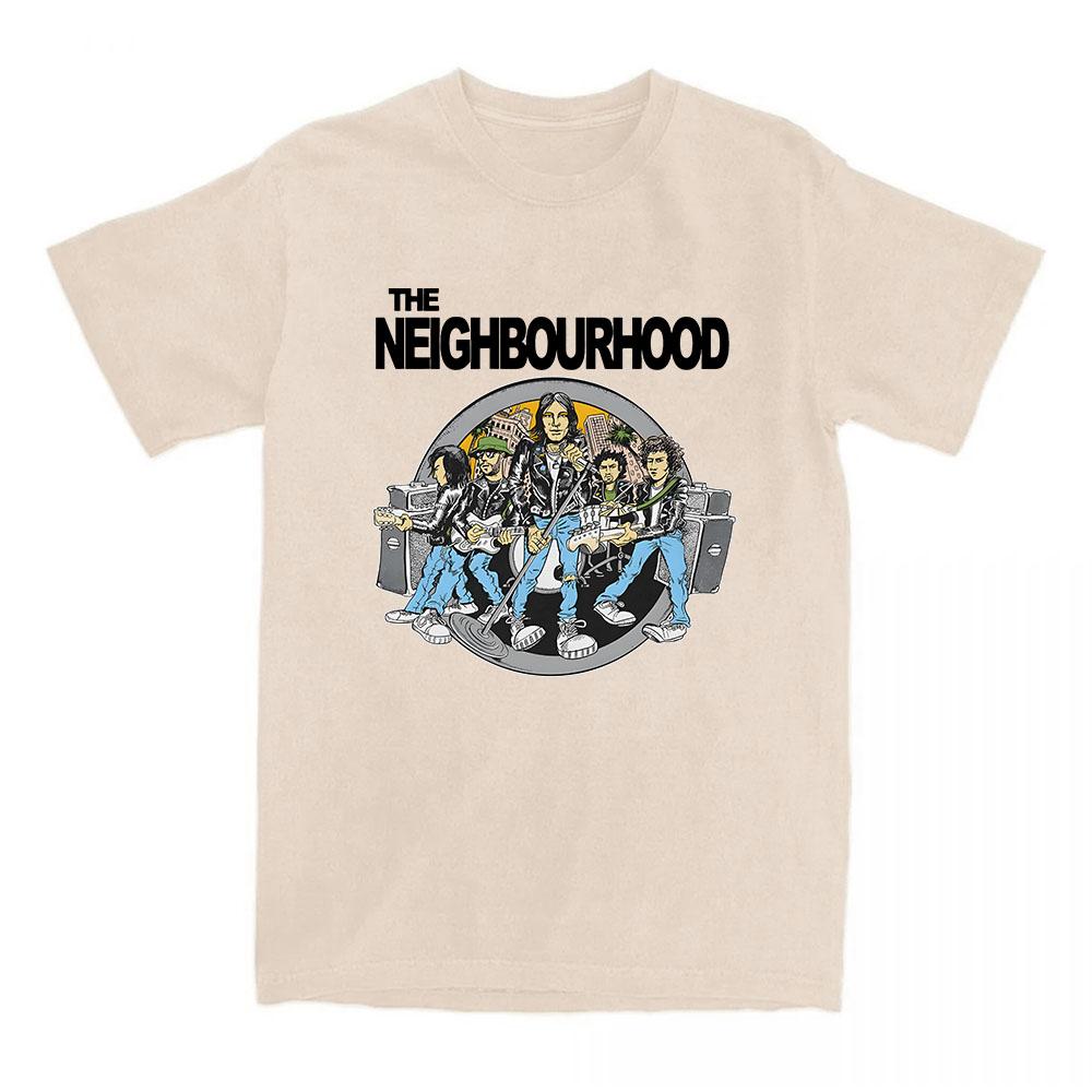 The Neighborhood NBHD Band Print Tričko Bavlna Vysoce kvalitní Dámská/Pánská trička Neformální tričko s krátkým rukávem