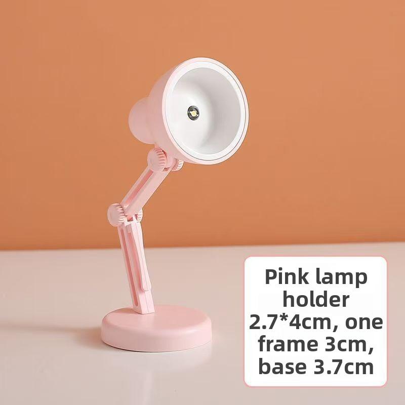 

USB Powered LED Mini Desk Lamp with Clip - Portable Creative Reading Night Light for Student Dormitory Bed Table Bedroom рожевий