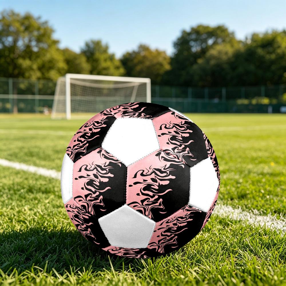 1pc Abstract Lines Lightweight PVC Training Soccer Ball, Size 5, Suitable for Indoor and Outdoor TrainingGift Y60381