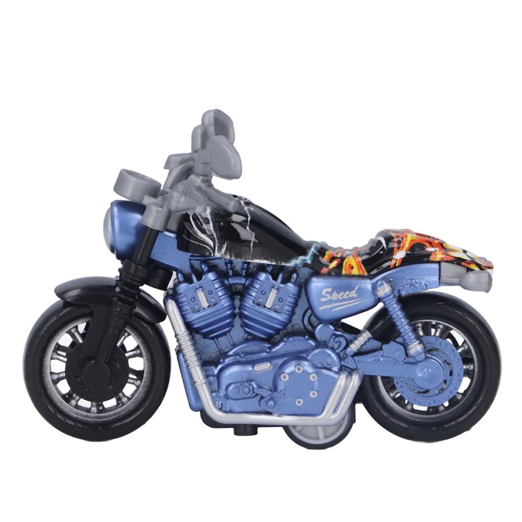 Mini Motorcycle Model Alloy High Simulation Promote Coordination Pull Back Motorcycle Toy for Kids