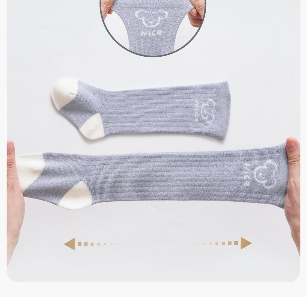 Infant Knee-High Cartoon Socks: Pure Class A Cotton, Non-Binding, Perfect for Spring, Autumn & Winter
