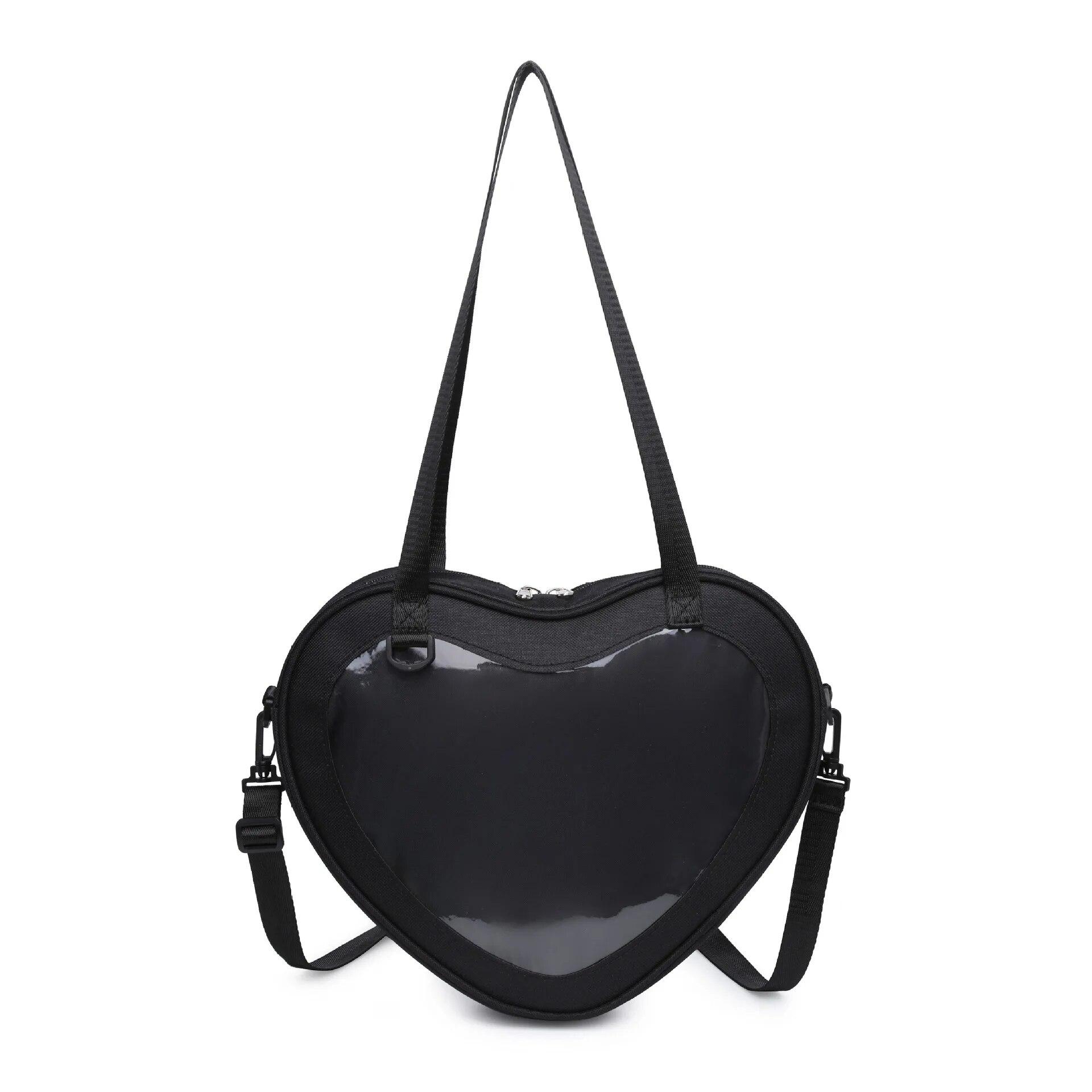 

Японская школьная сумка JK для девочек-подростков, прозрачная сумка Itabag в форме сердца, Оксфордские сумки на плечо, женские новые сумки, сумка-тоут в стиле аниме, женская сумка ita S