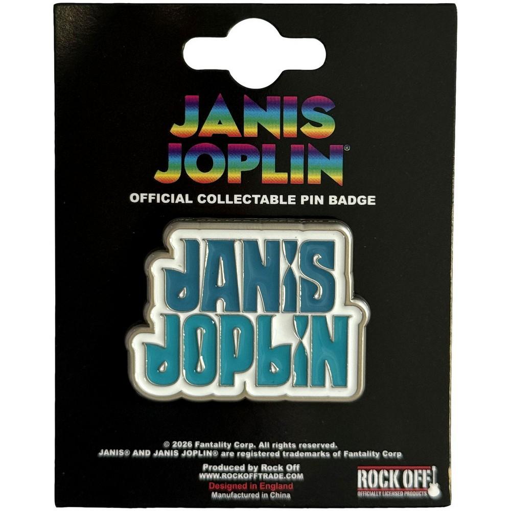 Janis Joplin Pin Stacked Logo Badge