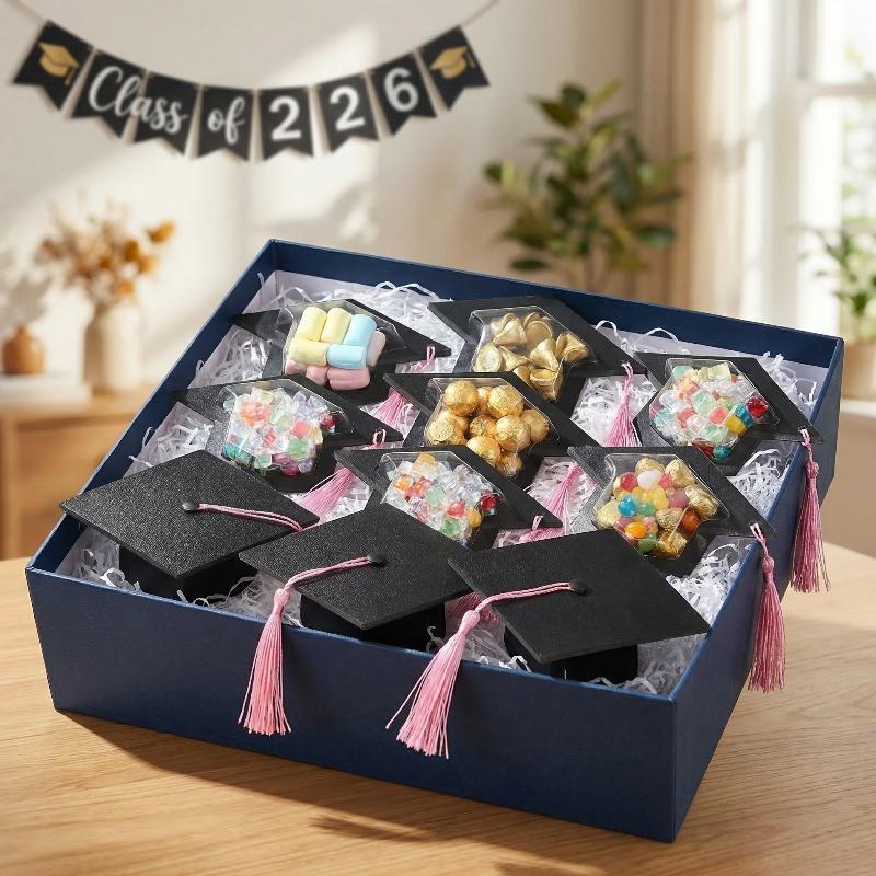 Afstudeerhoed Snoepkaart Unieke DIY Afstudeerfeest Benodigdheden Handgemaakte Cadeaukaarten voor de Klasse van 2026 Ceremonie Banket