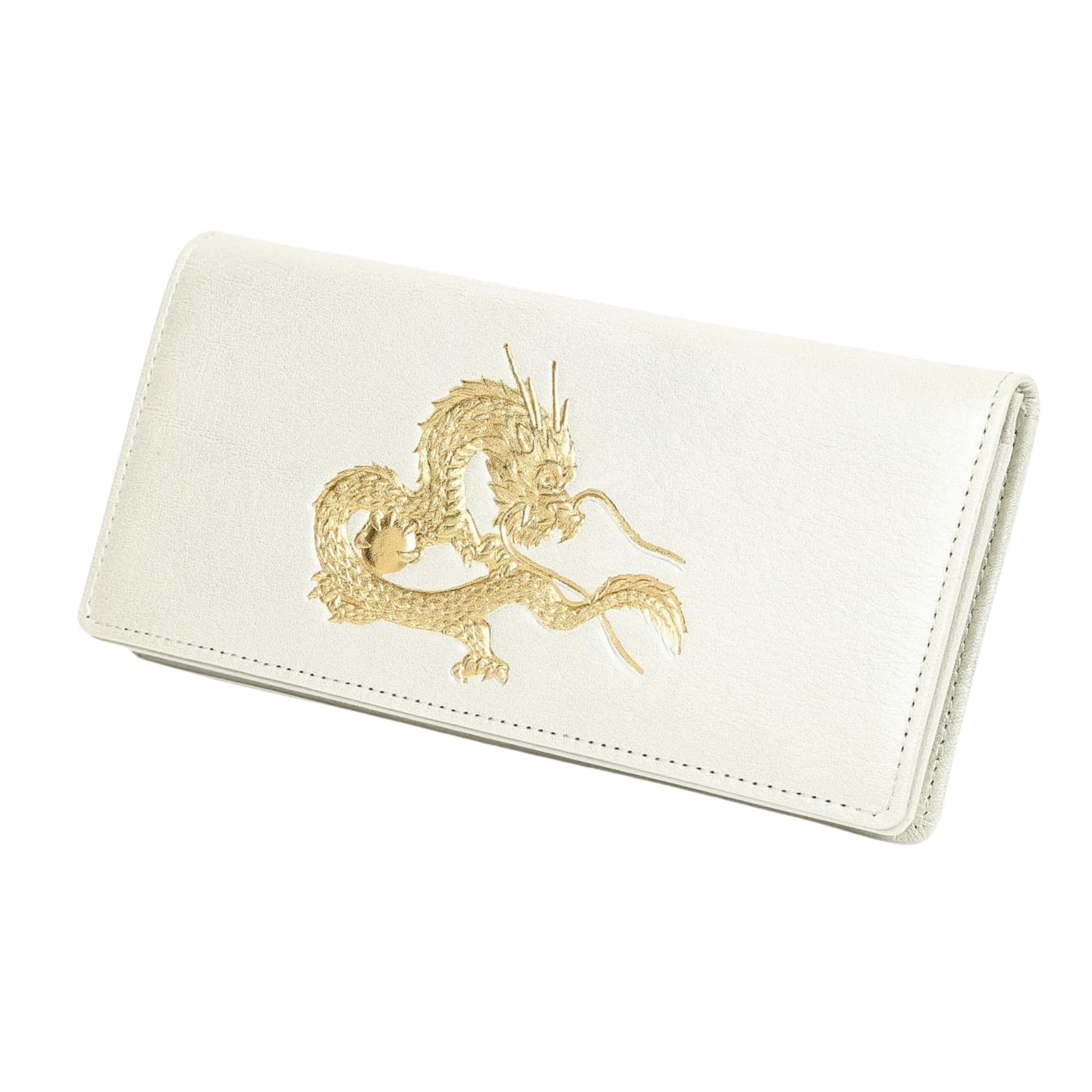 

SakuraZen Feng Shui Emperor Dragon Long Wallet for Increased Fortune [Made in Japan, Genuine Leather Wallet with Real Gold Foil Stamp] Men s Cowhide