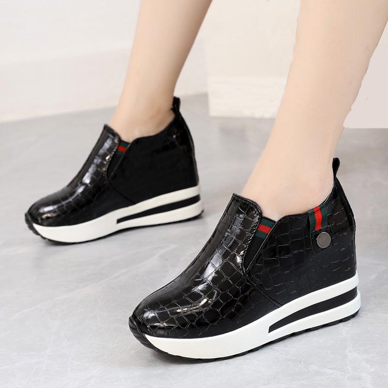 Spring and Summer Footwear Plus Size Round-headed Platform Casual One-legged Shoes Women