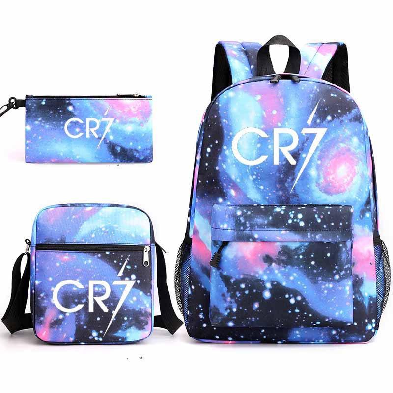 Fashionable Cr7c Teenager Backpack Set With Pen Bag Wholesale