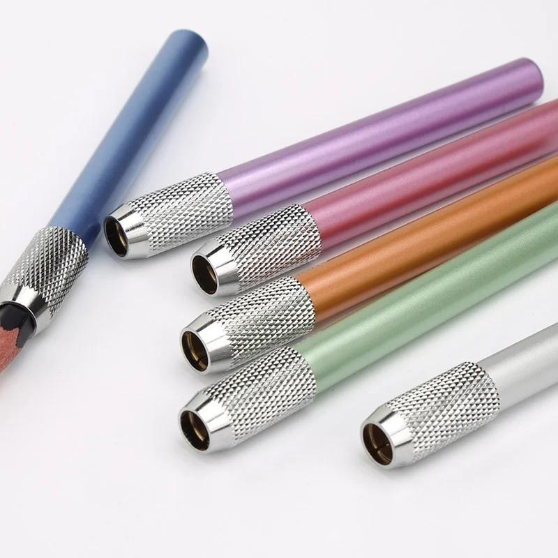 

1pcs Metal Single Head Spiral Pencil Extender Art Sketch Crayon Student Painting Tools School Stationery синий