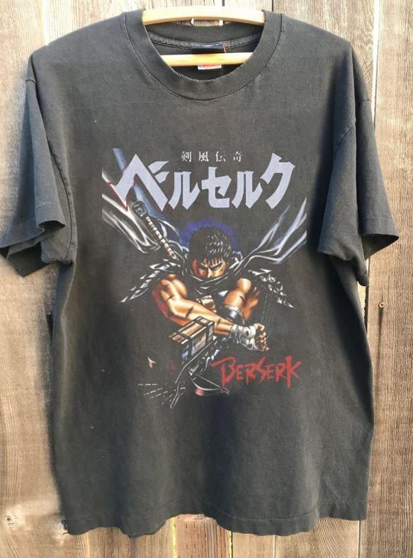 Berserk Guts Anime Graphic Charcoal Cotton T shirt Unisex S5XL WA4486 Unisex T-Shirt L
