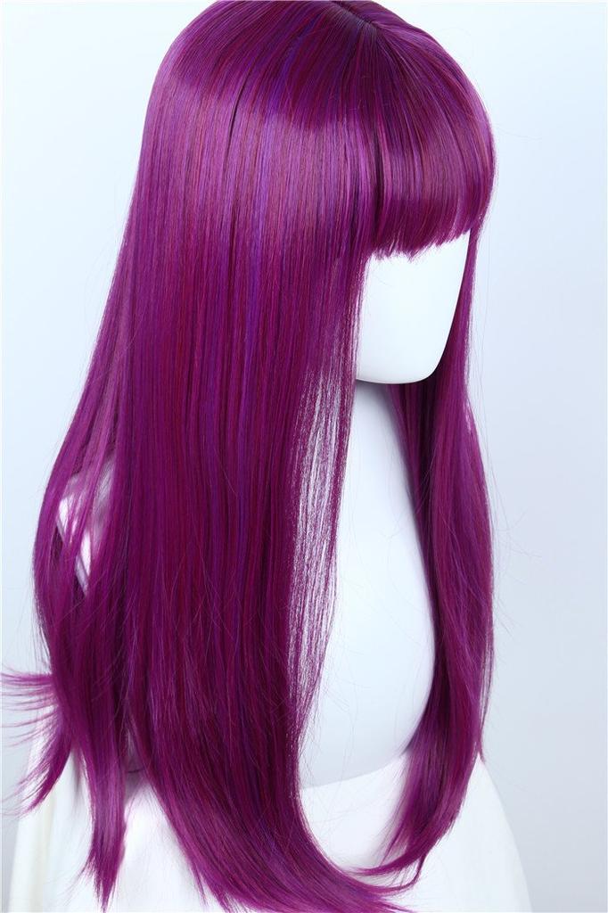 Linfairy Mal Cosplay Wig + Comb, Heat-Resistant Wig, Costume Wig, Disguise Wig, Free Shipping with Dedicated Net