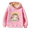 Girls' Plus Velvet Lambswool Hooded Sweatshirt - Warm, Thickened Pullover for Spring 2026 Trend