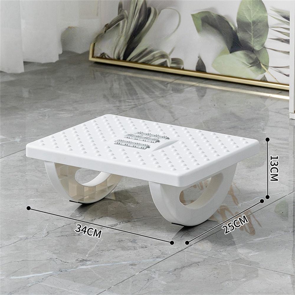 

180° Rockable Footrest Office Under Desk Footstool Home Office Adult with Rollers Non-slip Foot Cushion Massage Footrest Stool