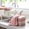 Coral Fleece Pineapple Grid Dishcloth - Easy-Clean Kitchen Towel