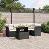 VidaXL Garden Lounge Set with Cushions 5 Pcs, Patio Sofas, Patio Furniture Set, Outdoor Furniture, Black 3270818