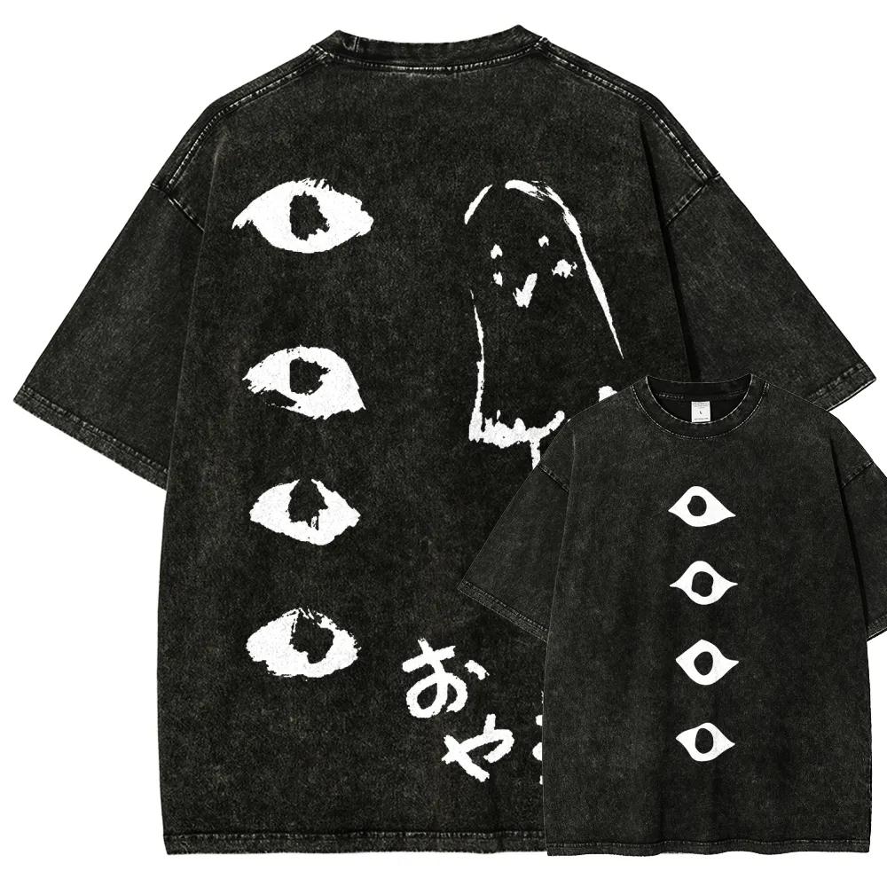

Goodnight Punpun Unisexga Funny Graphic Print Tshirt Women Unisex Fashion Retro Washed Cotton Tee Harajuku Oversized Loose Casual Top 2XL