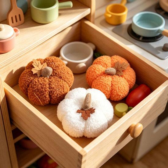 Yousheng Plush Pumpkin, with Maple Leaf Decor Halloween Decoration, 3D Pumpkin Throw Pillow, Soft Cute Harvest Festival Home