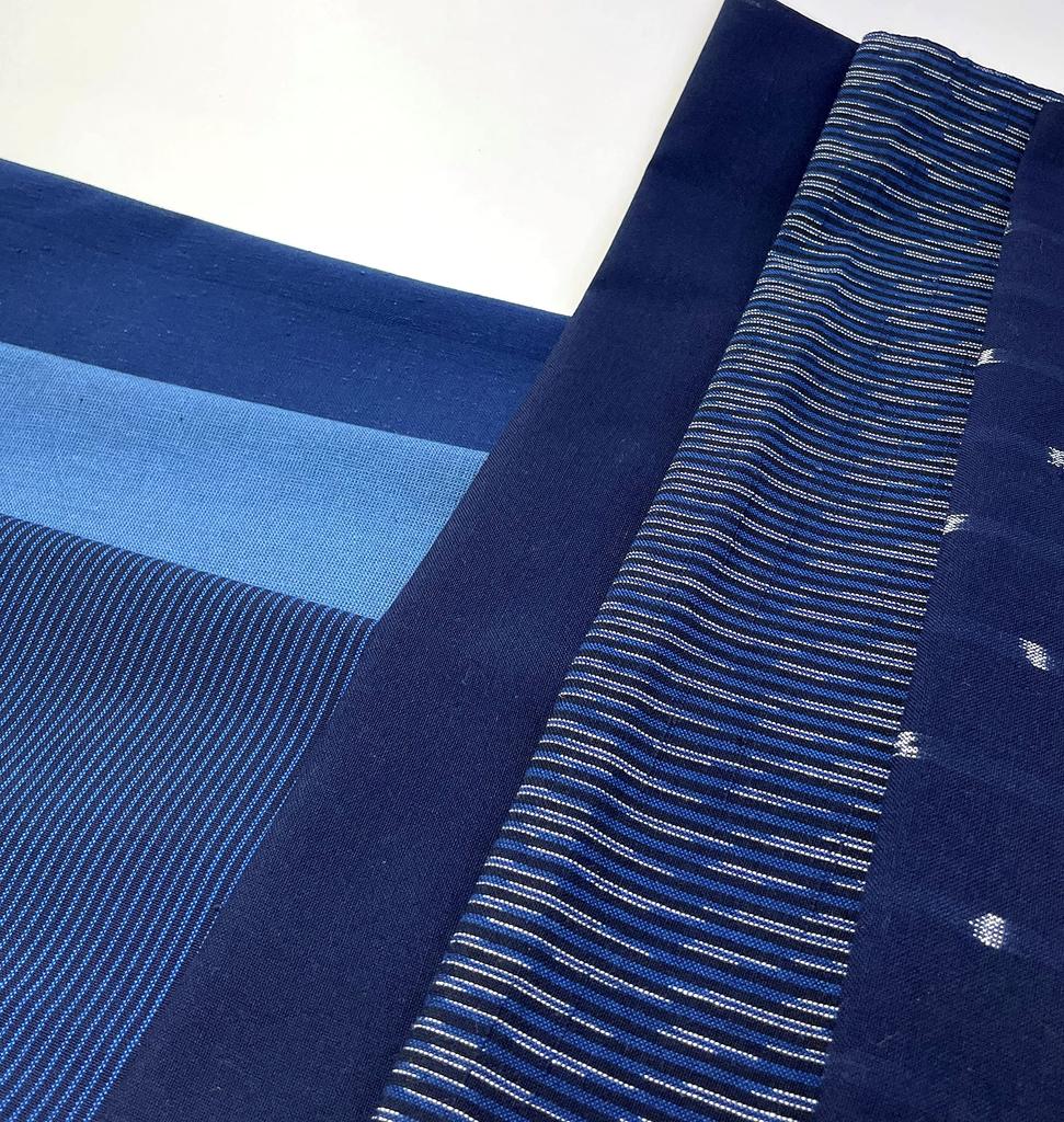 Kurume Kasuri Small Set Direct from the Weaver 4 Types of Fabrics 2 Types of Patterned Fabrics Width - (Basic/6 Types) Plain/striped (50cm Each) +