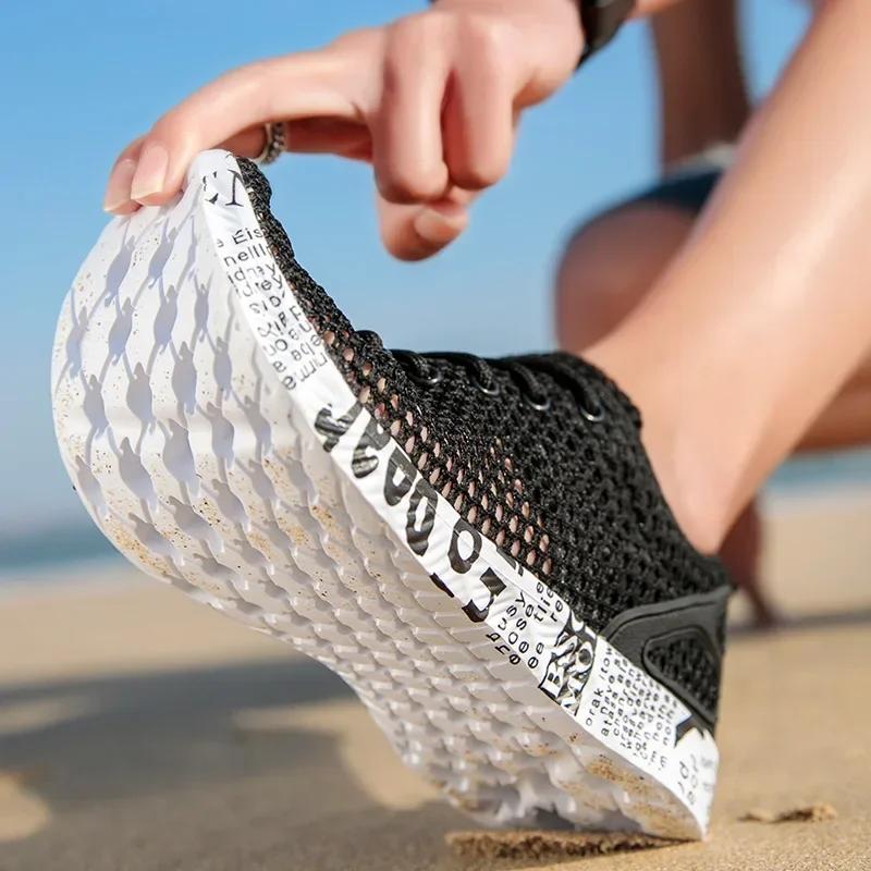 Scarpe da Wading per Pesca Scarpe da Acqua Uomo Allacciatura Uomo Aqua Traspiranti Wading da Trekking Spiaggia Asciugatura Rapida Scarpa da Acqua Outdoor